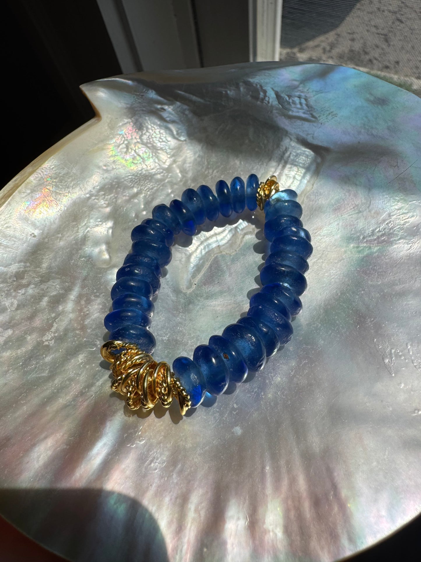 LouLu Bracelets Ocean Blue Vieques Glass Bracelet