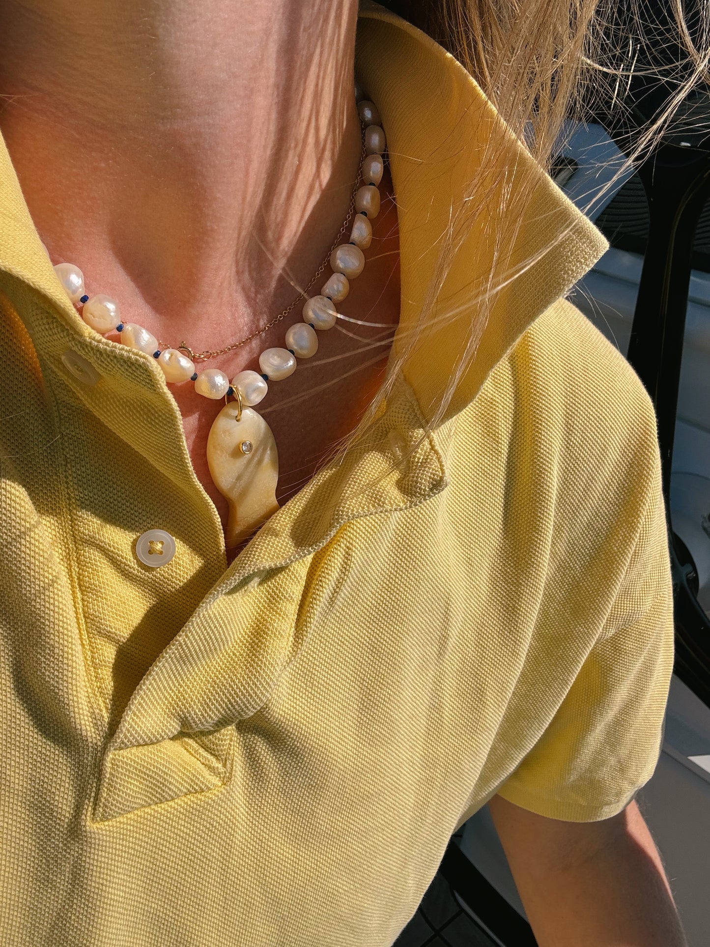 LouLu Cisco Gemstone Fish Necklace