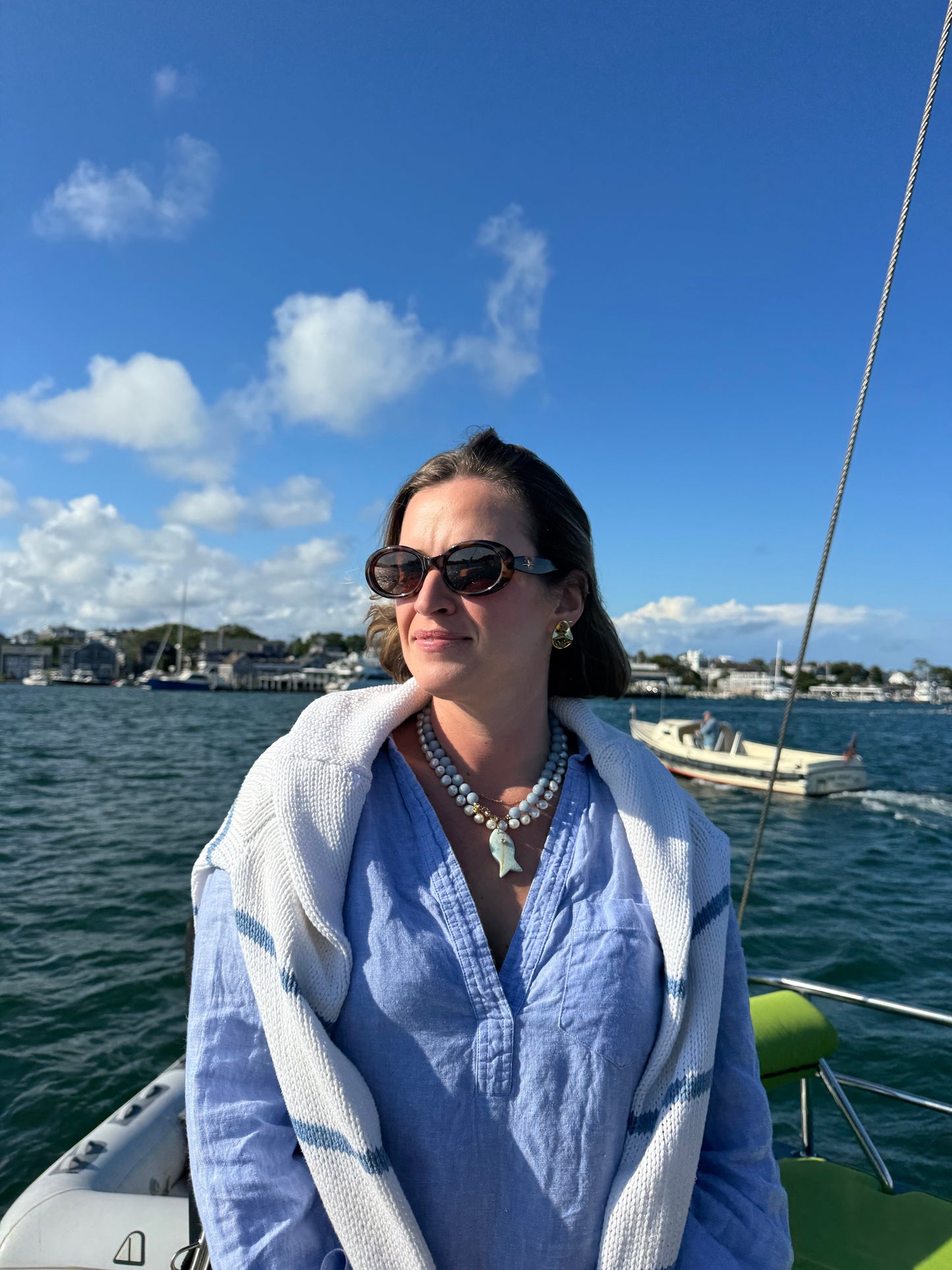 LouLu Cisco Gemstone Fish Necklace
