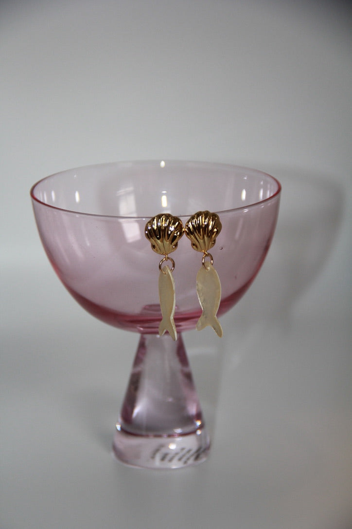 LouLu Earrings Fish Dangle Earrings