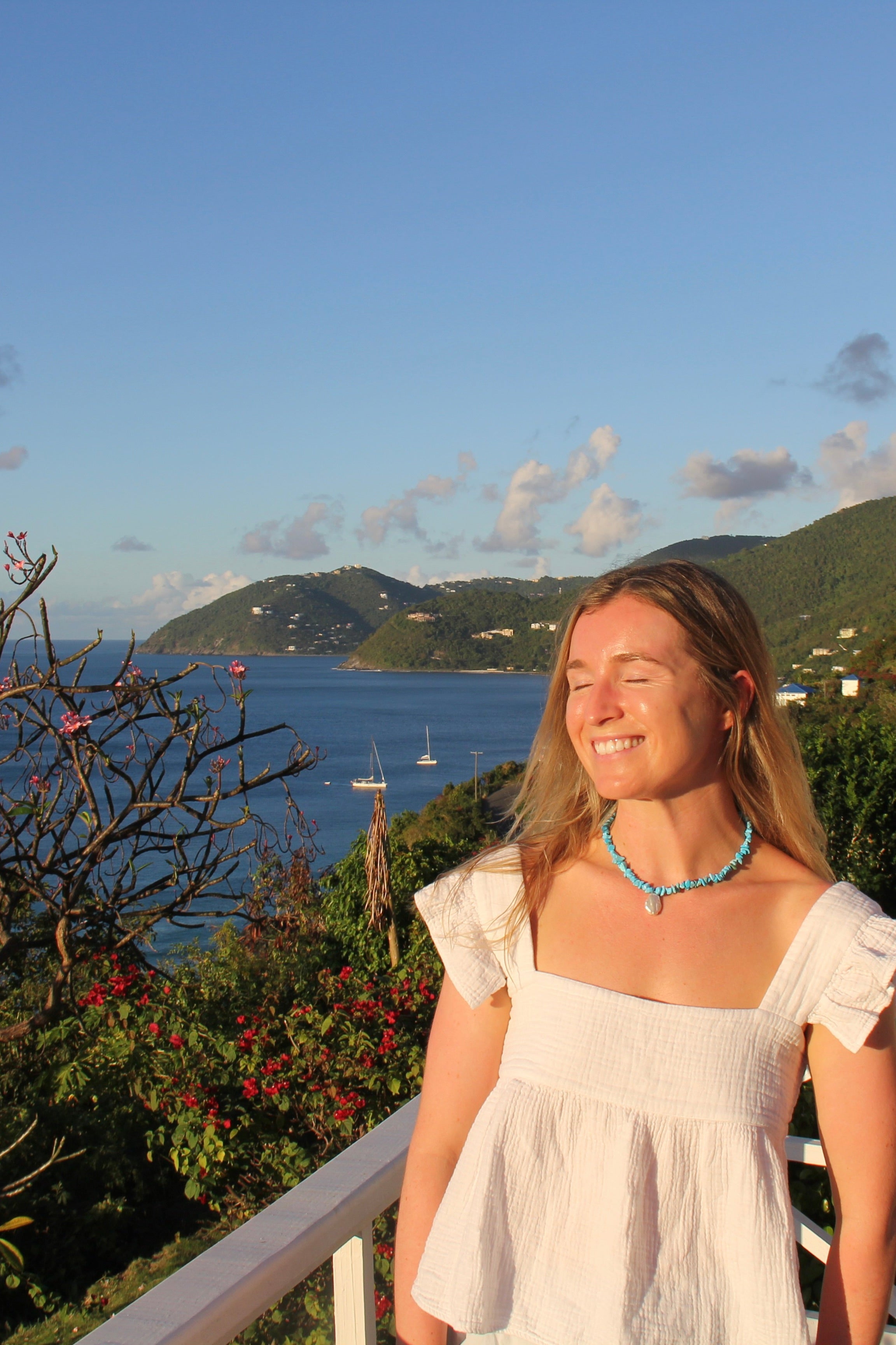 LouLu Necklaces Katama Turquoise & Pearl Coin Necklace