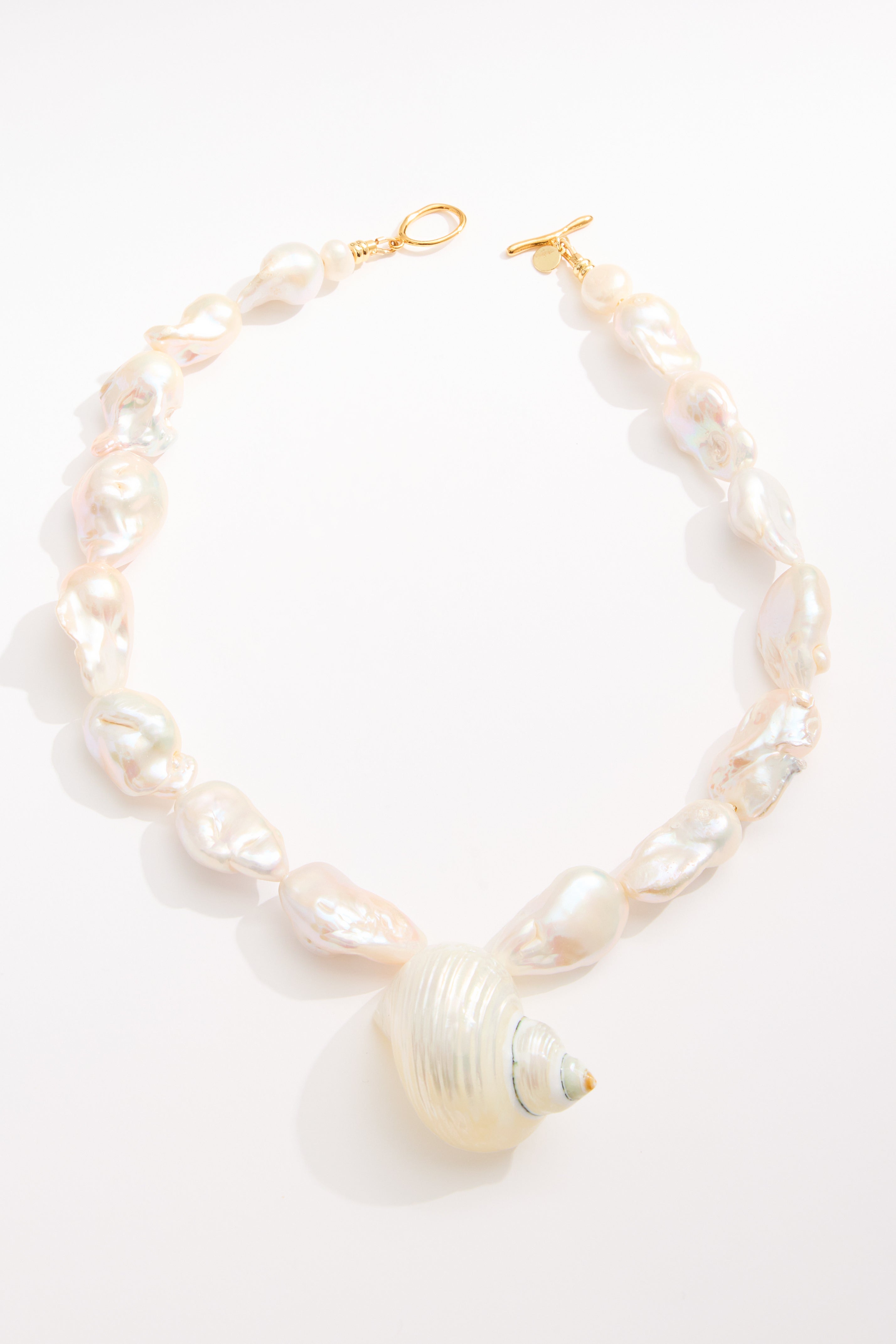 LouLu Necklaces Madeline Turbo Pearl Shell Necklace