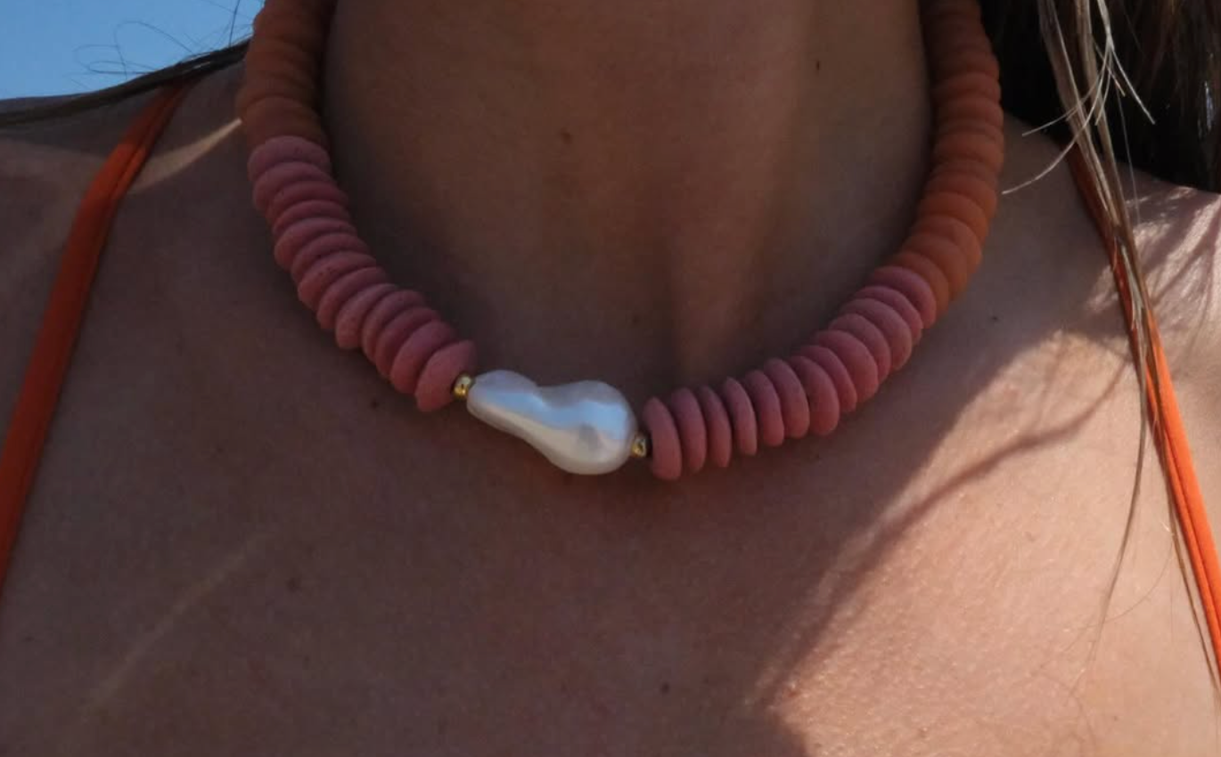 LouLu Necklaces Orange & Pink Charlotte Necklace