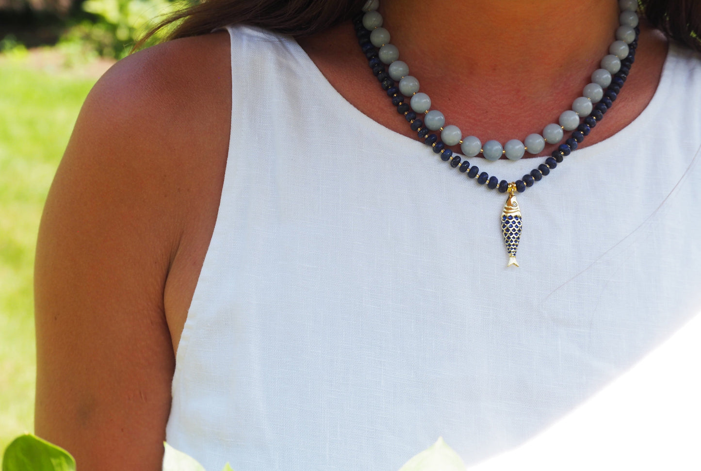 LouLu Necklaces Paros Fish Charm Necklace