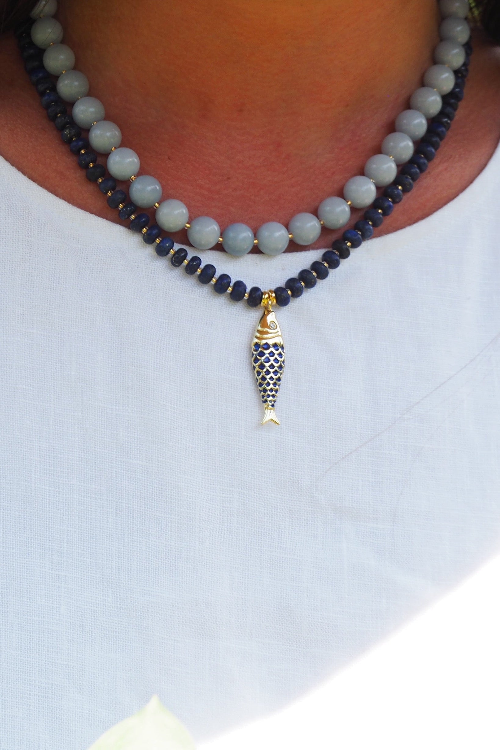 LouLu Necklaces Paros Fish Charm Necklace