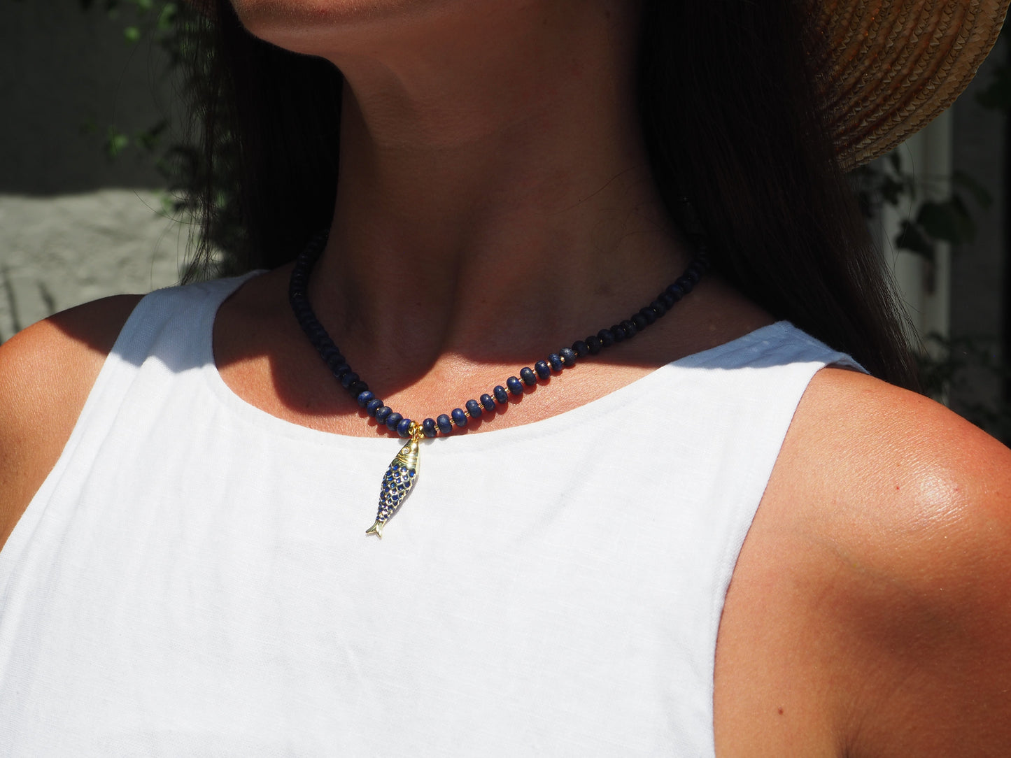LouLu Necklaces Paros Fish Charm Necklace