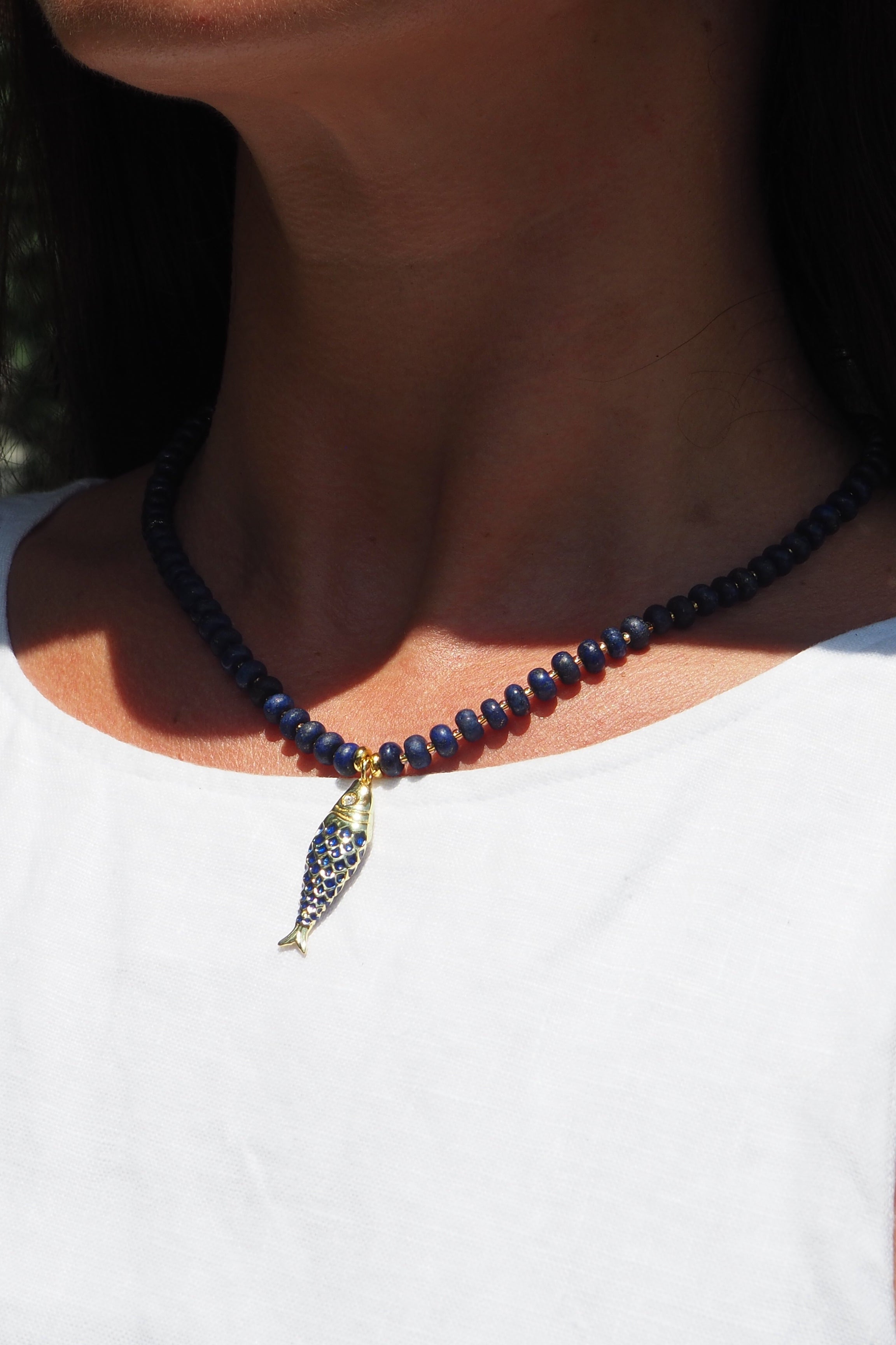 LouLu Necklaces Paros Fish Charm Necklace