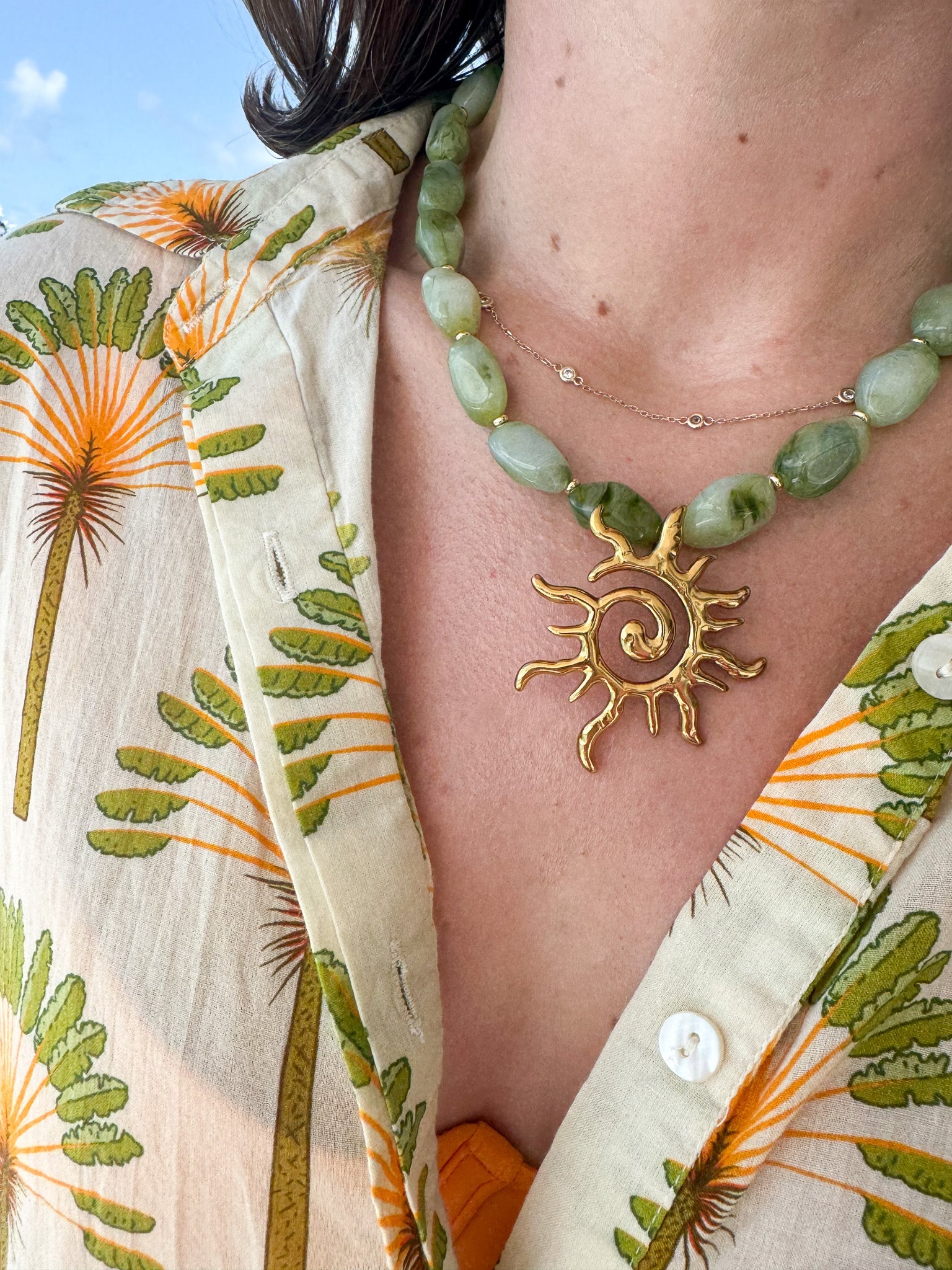 LouLu Necklaces Soleil Necklace - Green