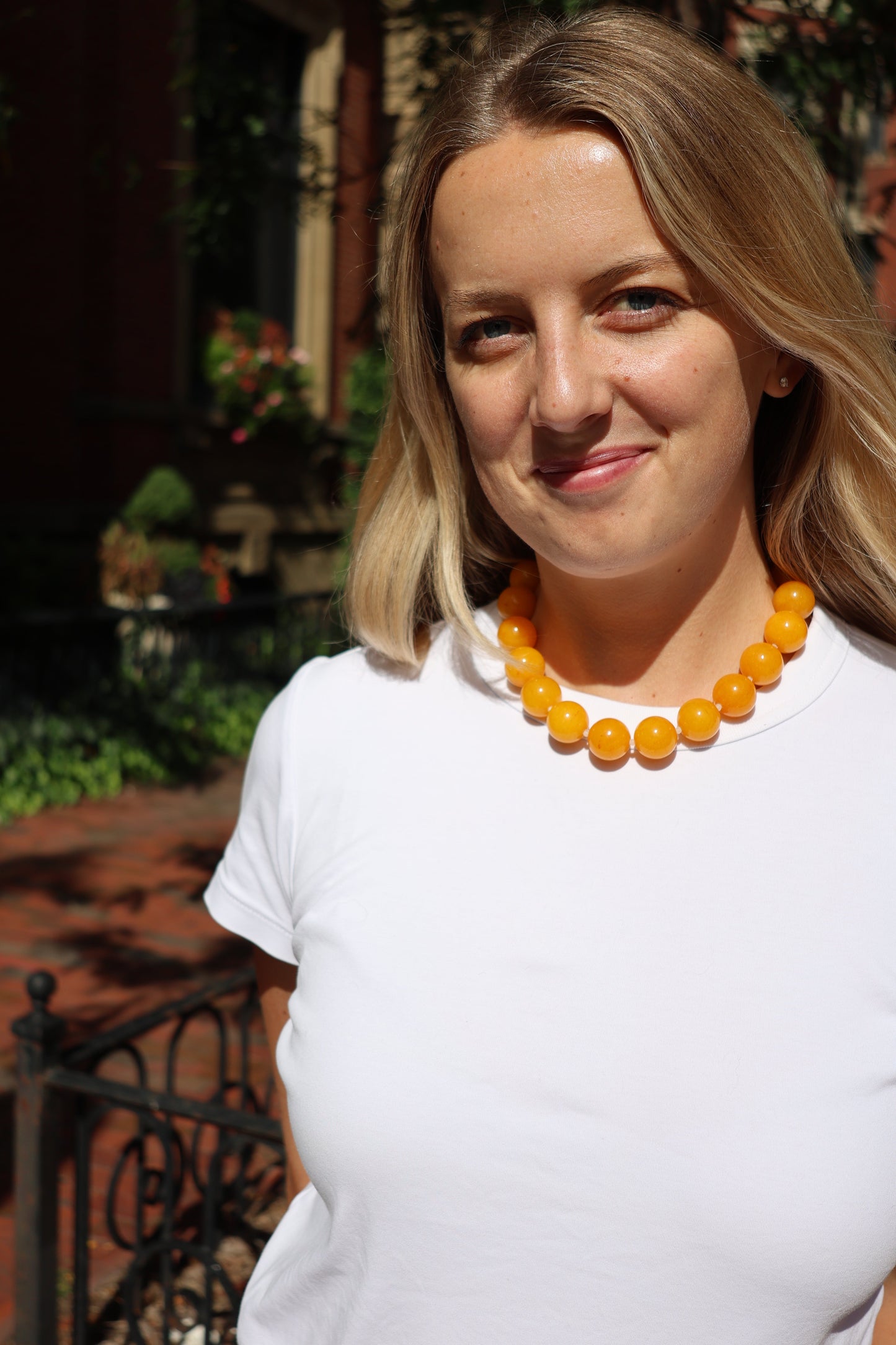 LouLu Necklaces Tangerine Luna Necklace