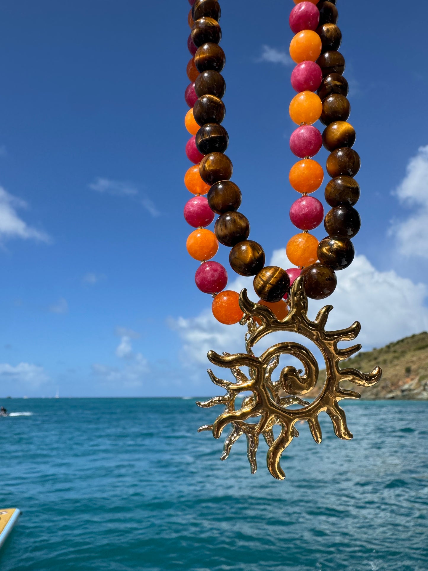 LouLu Necklaces TIGER EYE + SOLEIL