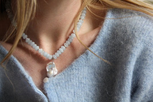 Hallie Necklace in Sky