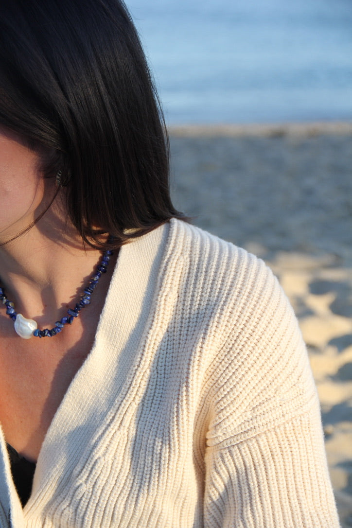 Pacific Necklace in Navy