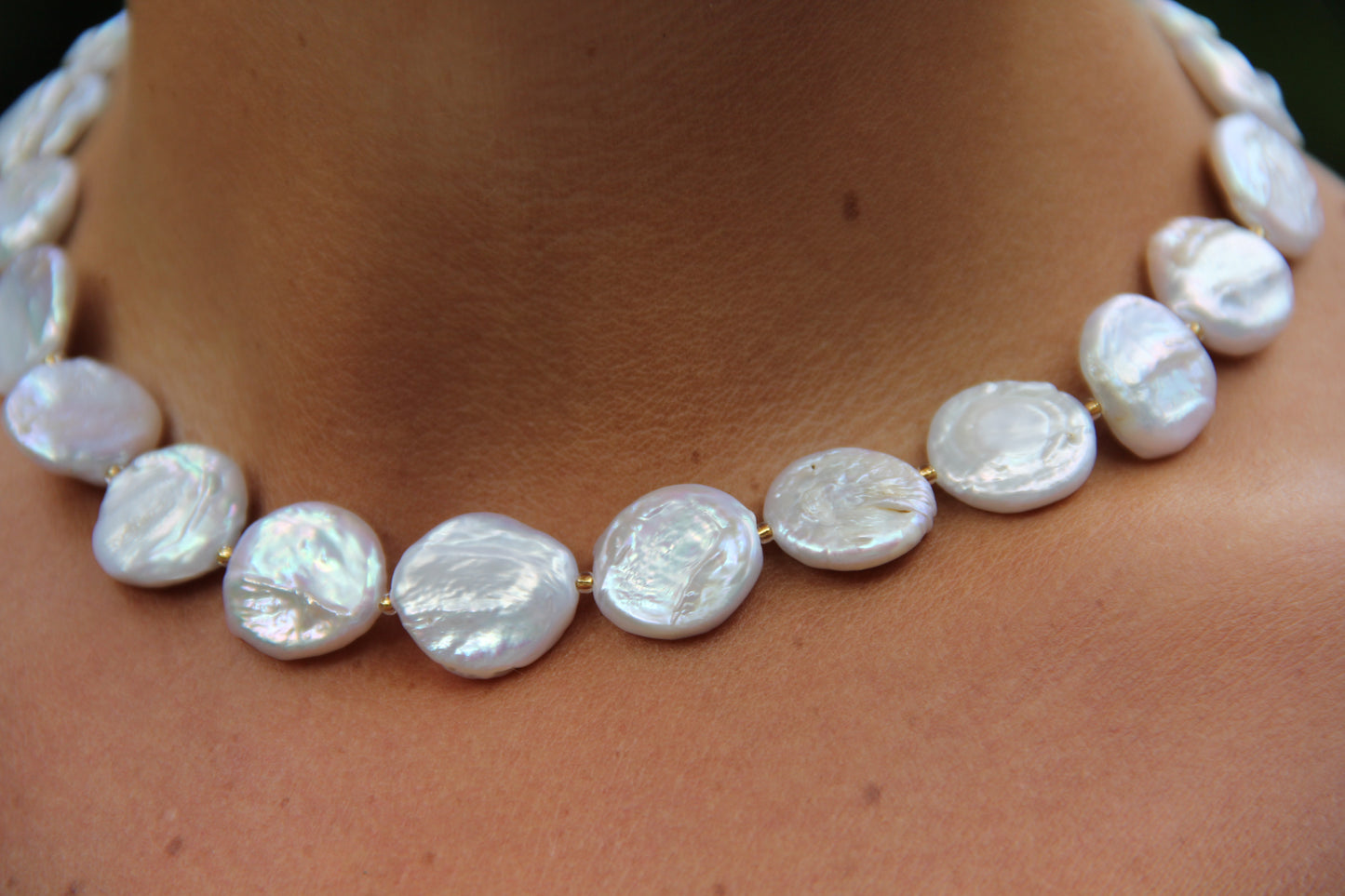 Comporta Pearl Coin Choker Necklace