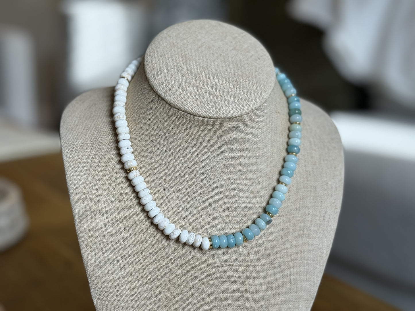 Emily Necklace in Aquamarine