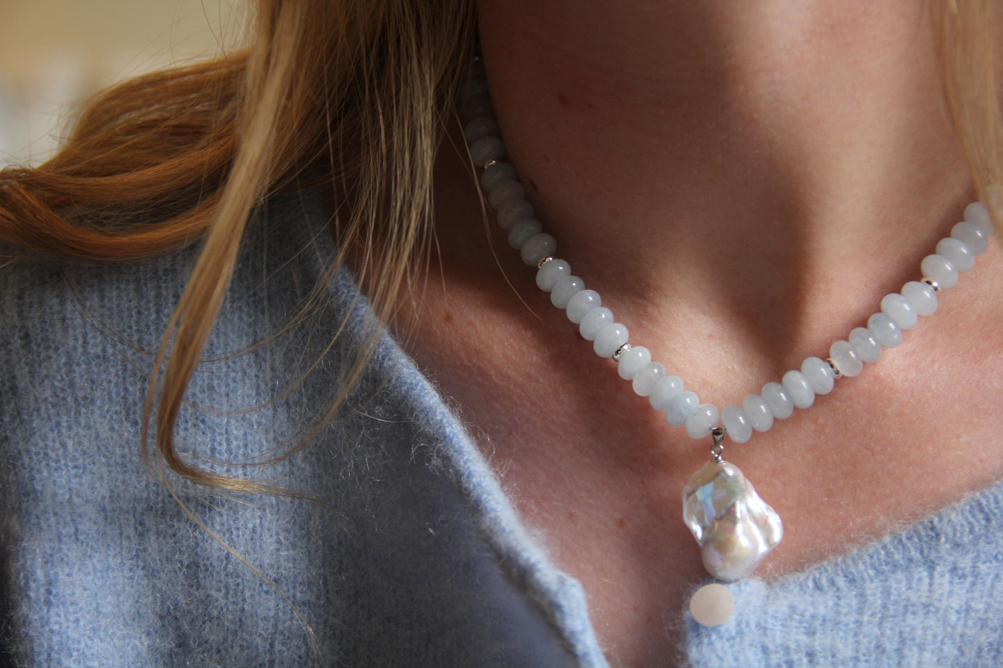 Hallie Necklace in Sky