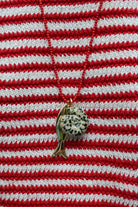 LouLu Necklaces Red Beaded Shell Fish Long Charm