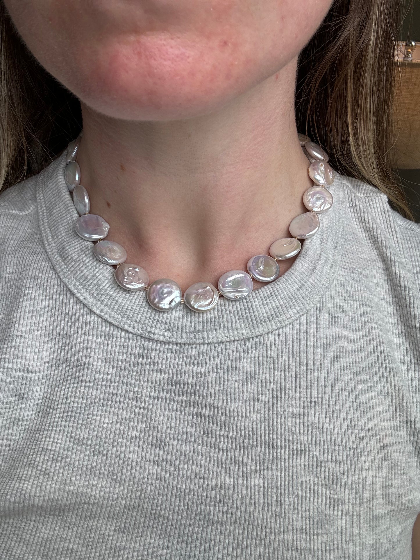 Comporta Pearl Coin Choker Necklace