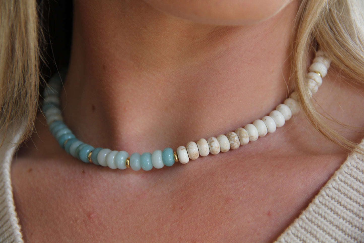 Emily Necklace in Aquamarine