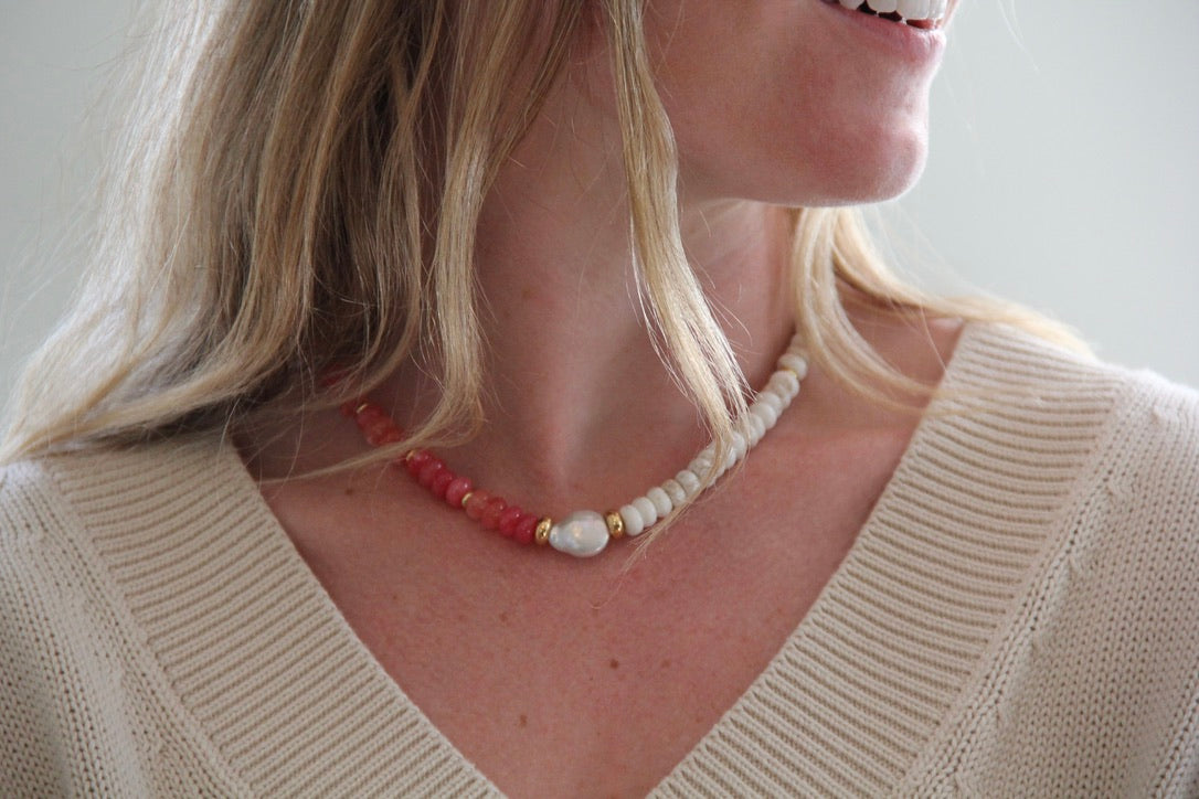 Emily Necklace in Watermelon