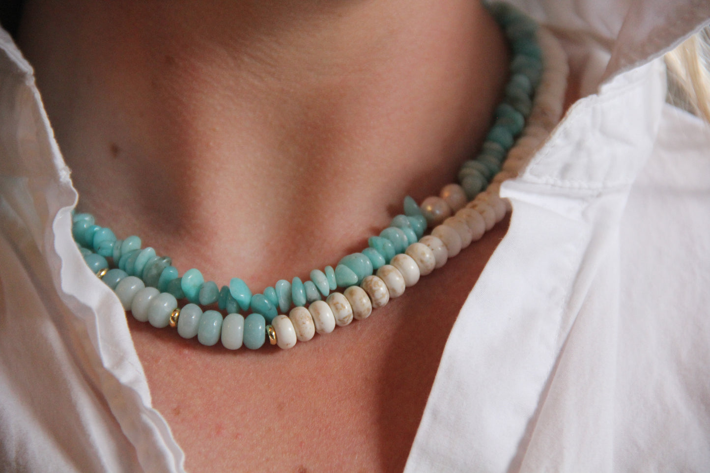 Emily Necklace in Aquamarine