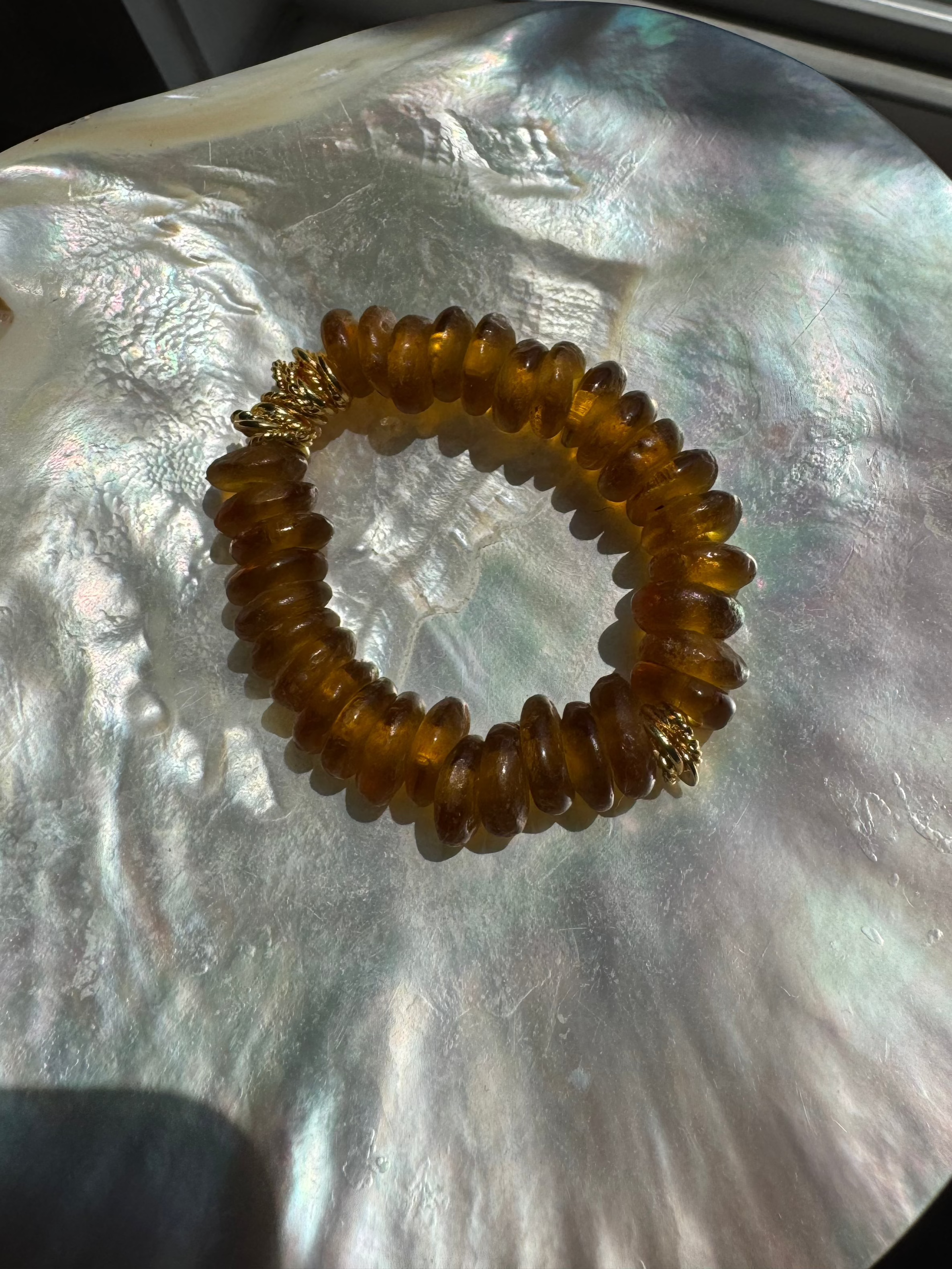 LouLu Bracelets Brown Vieques Glass Bracelet