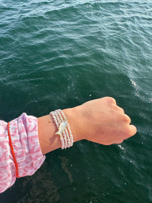 LouLu Bracelets Cisco Pearl Fish Wrap Bracelet
