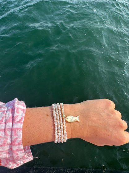 LouLu Bracelets Cisco Pearl Fish Wrap Bracelet