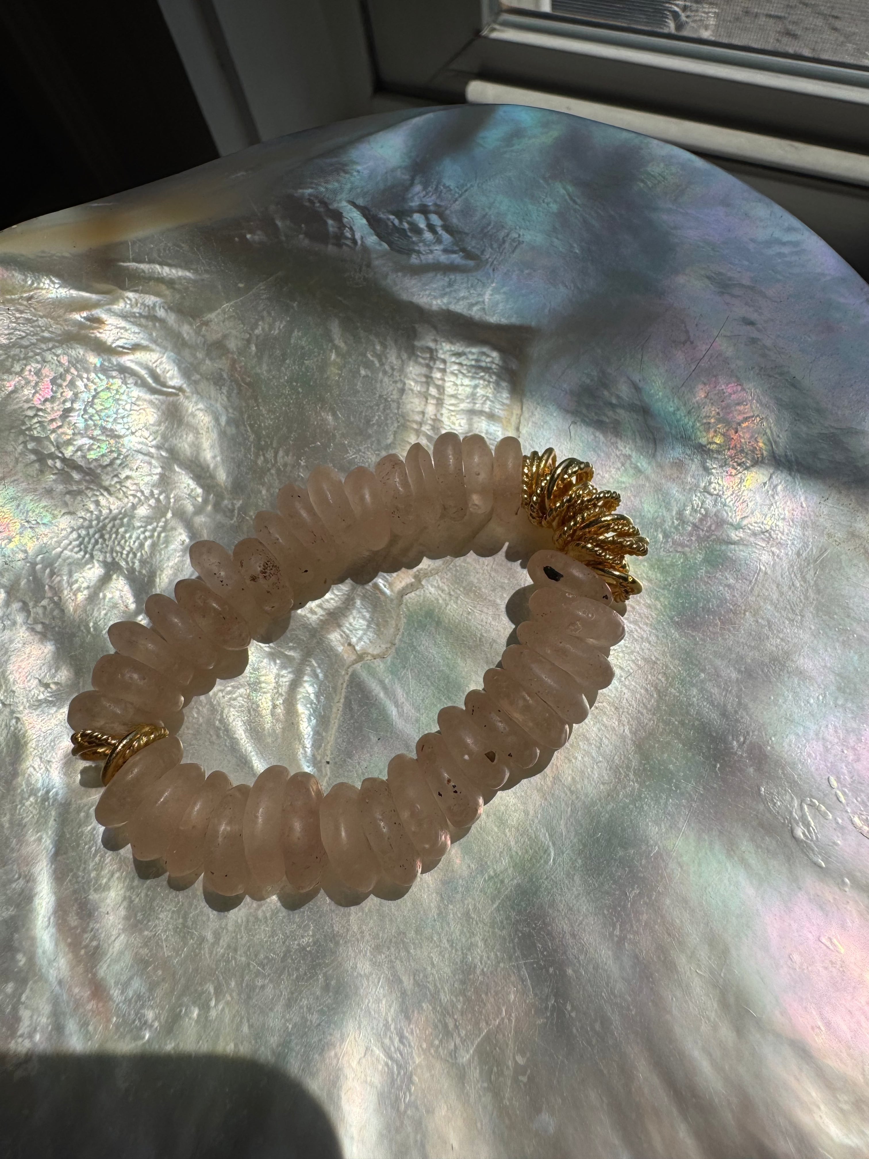 LouLu Bracelets Coral Pink Vieques Glass Bracelet