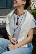 LOULU Brown Tassel Necklace