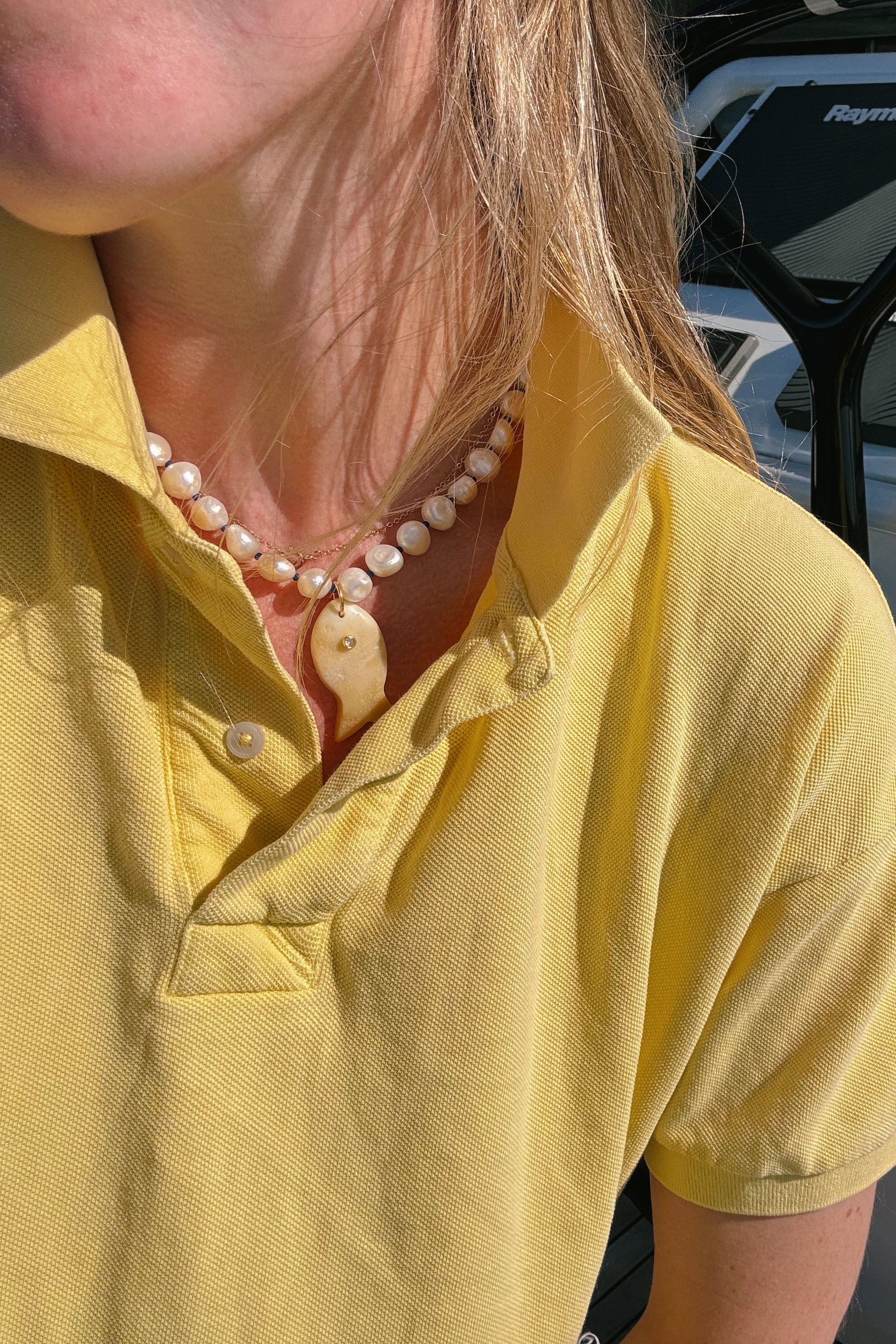 LouLu Cisco Gemstone Fish Necklace