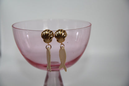 LouLu Earrings Fish Dangle Earrings