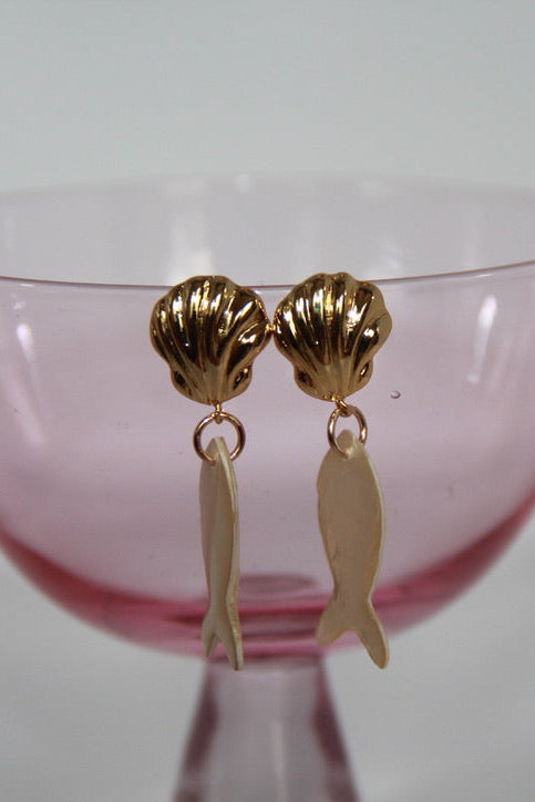 LouLu Earrings Fish Dangle Earrings