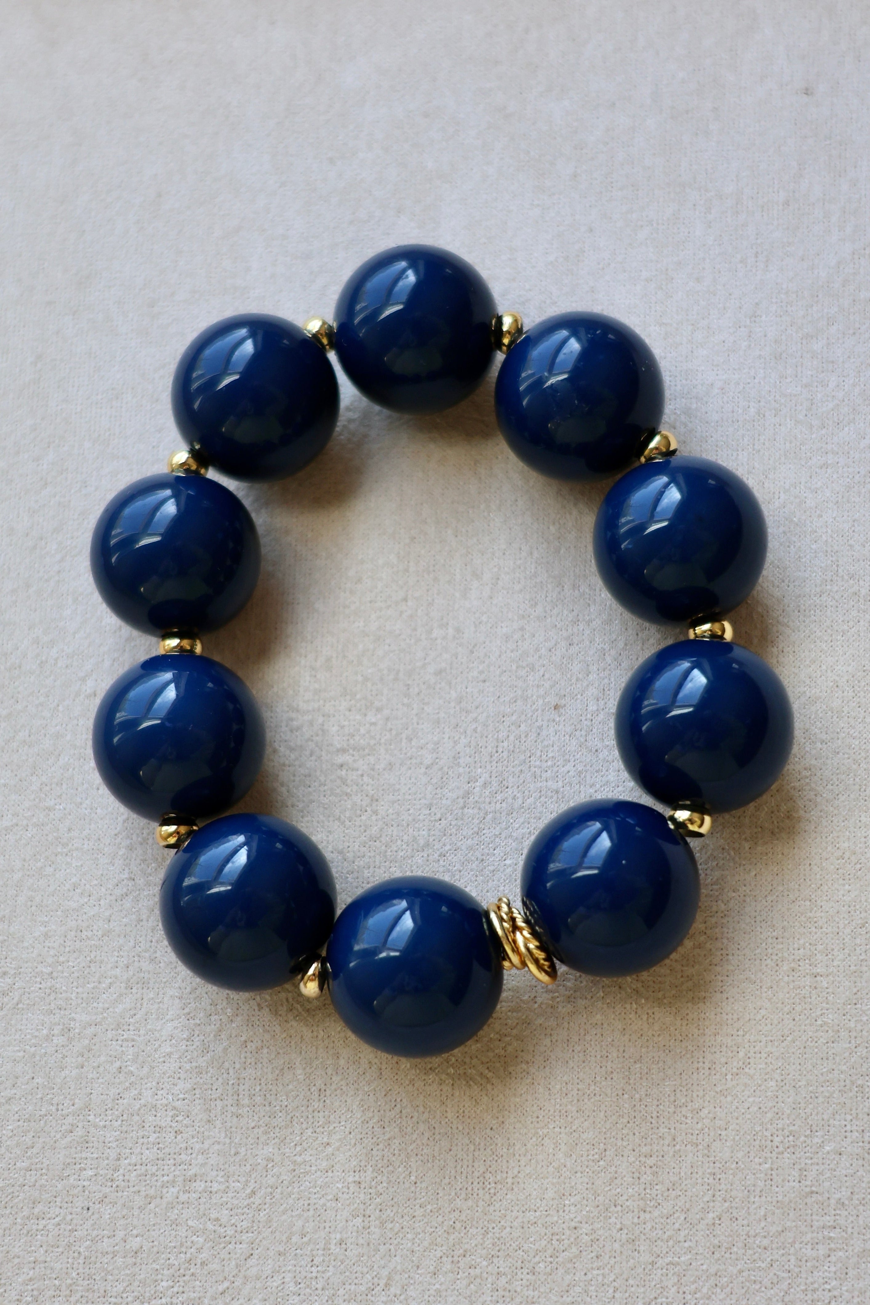 LouLu Navy - Big Bauble Bracelet
