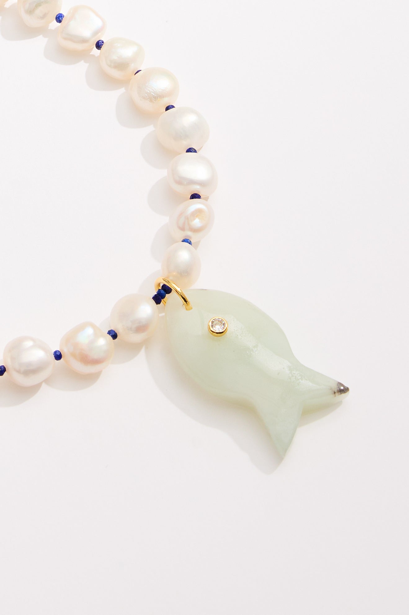 LouLu Necklaces Amazonite Cisco Gemstone Fish Necklace