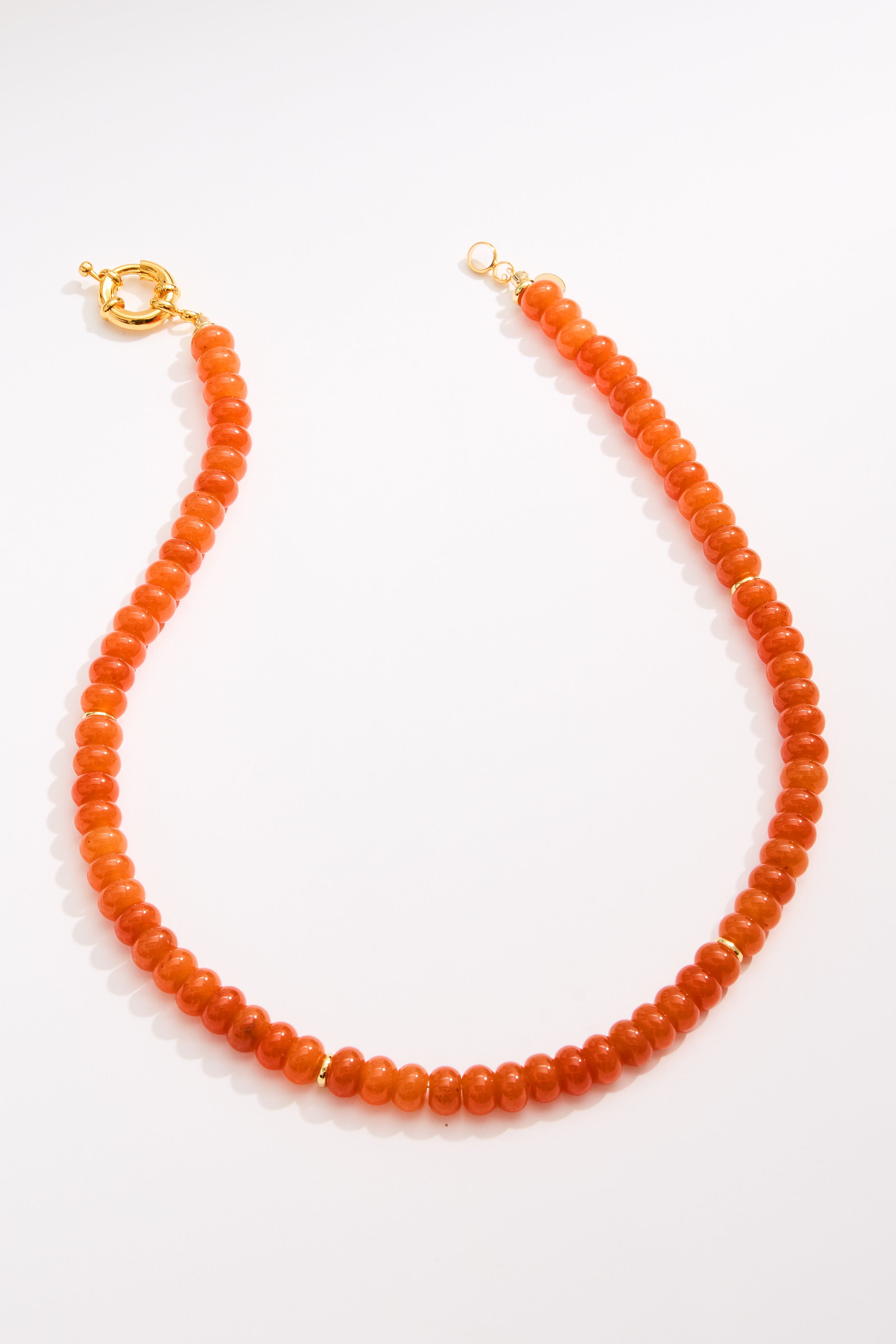 Spritz! Colorful Beaded Gemstone Gold Front Clasp Necklace – LouLu