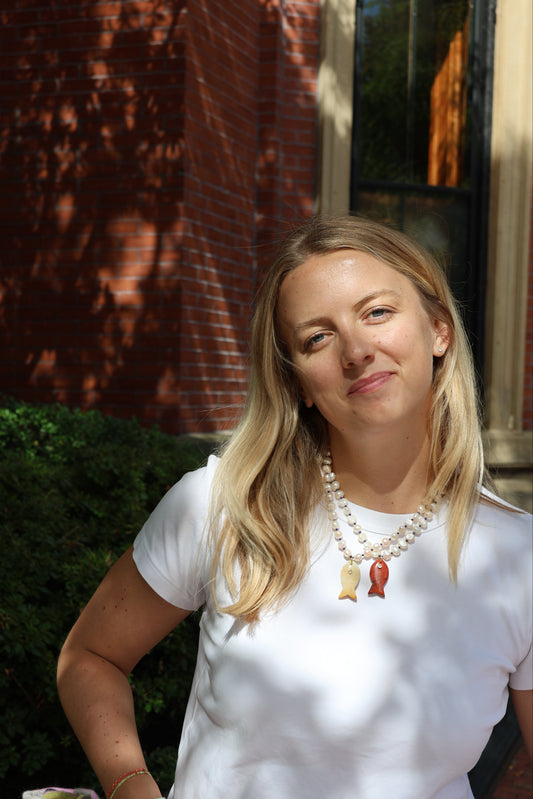 LouLu Necklaces Cisco Gemstone Fish Necklace