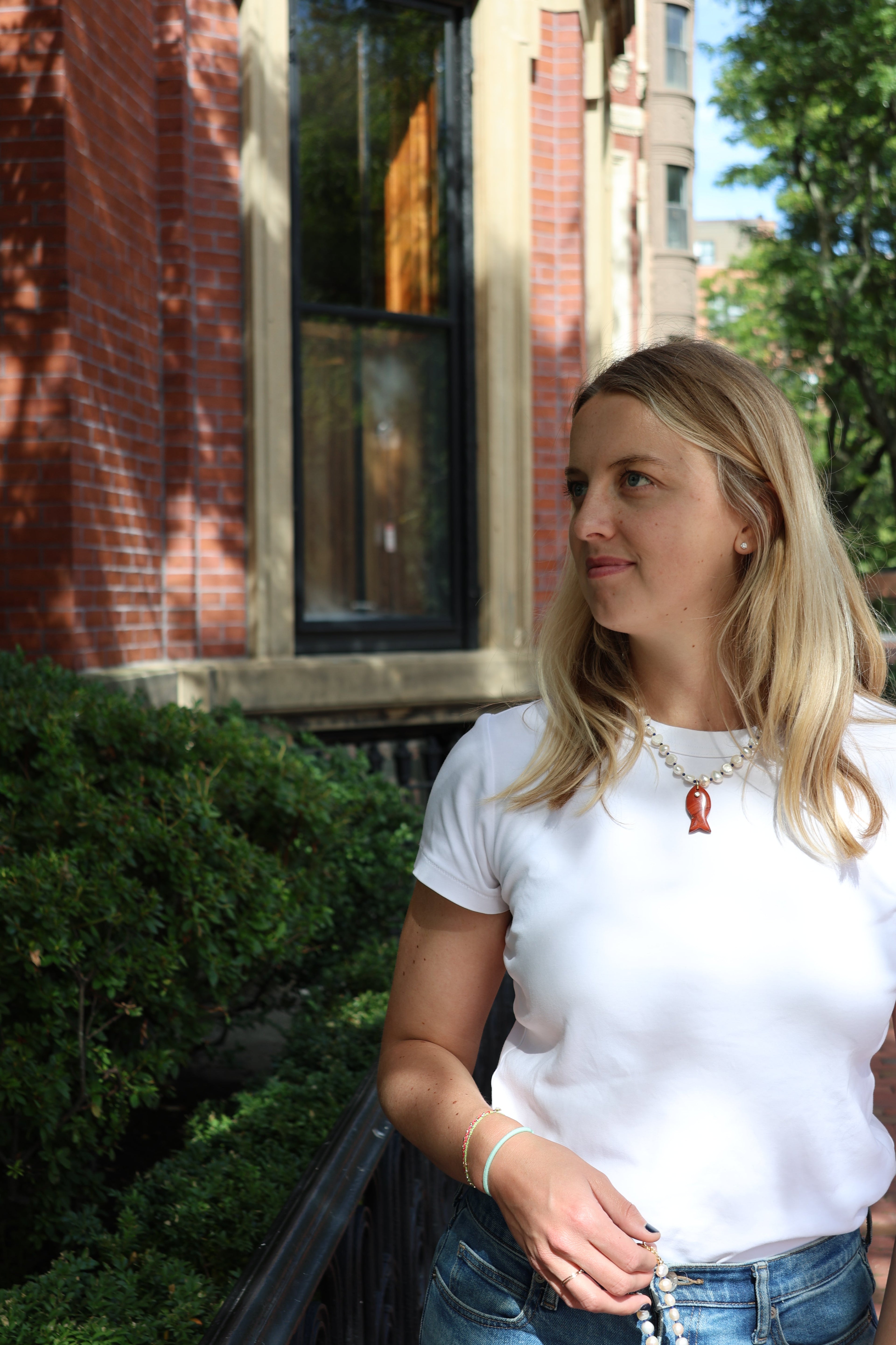 LouLu Necklaces Cisco Gemstone Fish Necklace