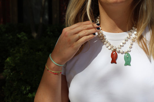 LouLu Necklaces Cisco Gemstone Fish Necklace