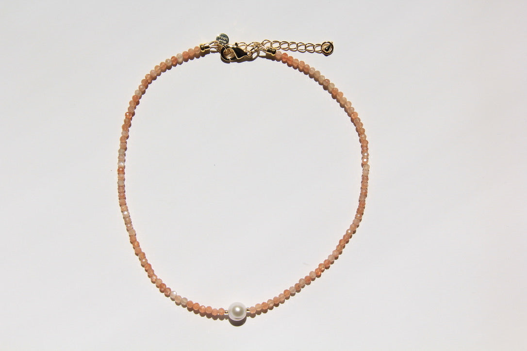 LouLu Necklaces Citrus Abby Pearl Choker Necklace