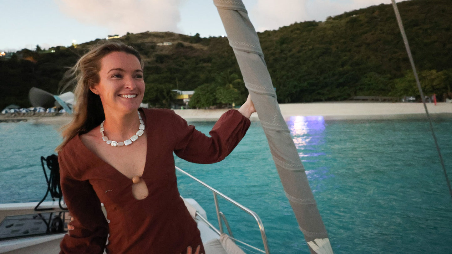 LouLu Necklaces Comporta Pearl Necklace - Square