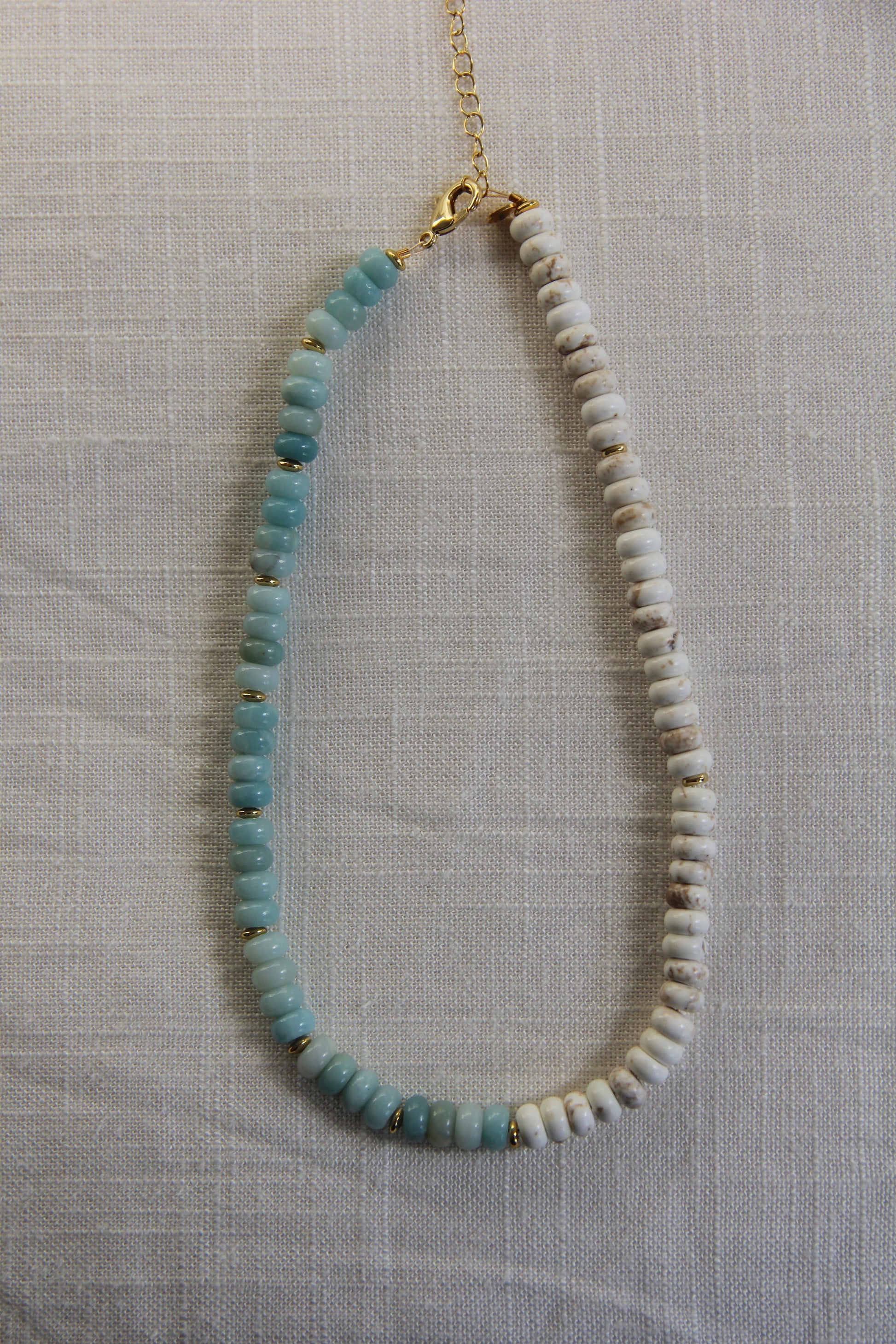 LouLu Necklaces Emily Necklace in Aquamarine