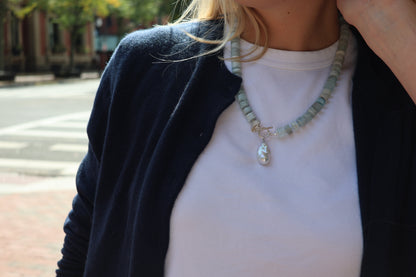 LouLu Necklaces Gemstone Pearl Charm Necklace