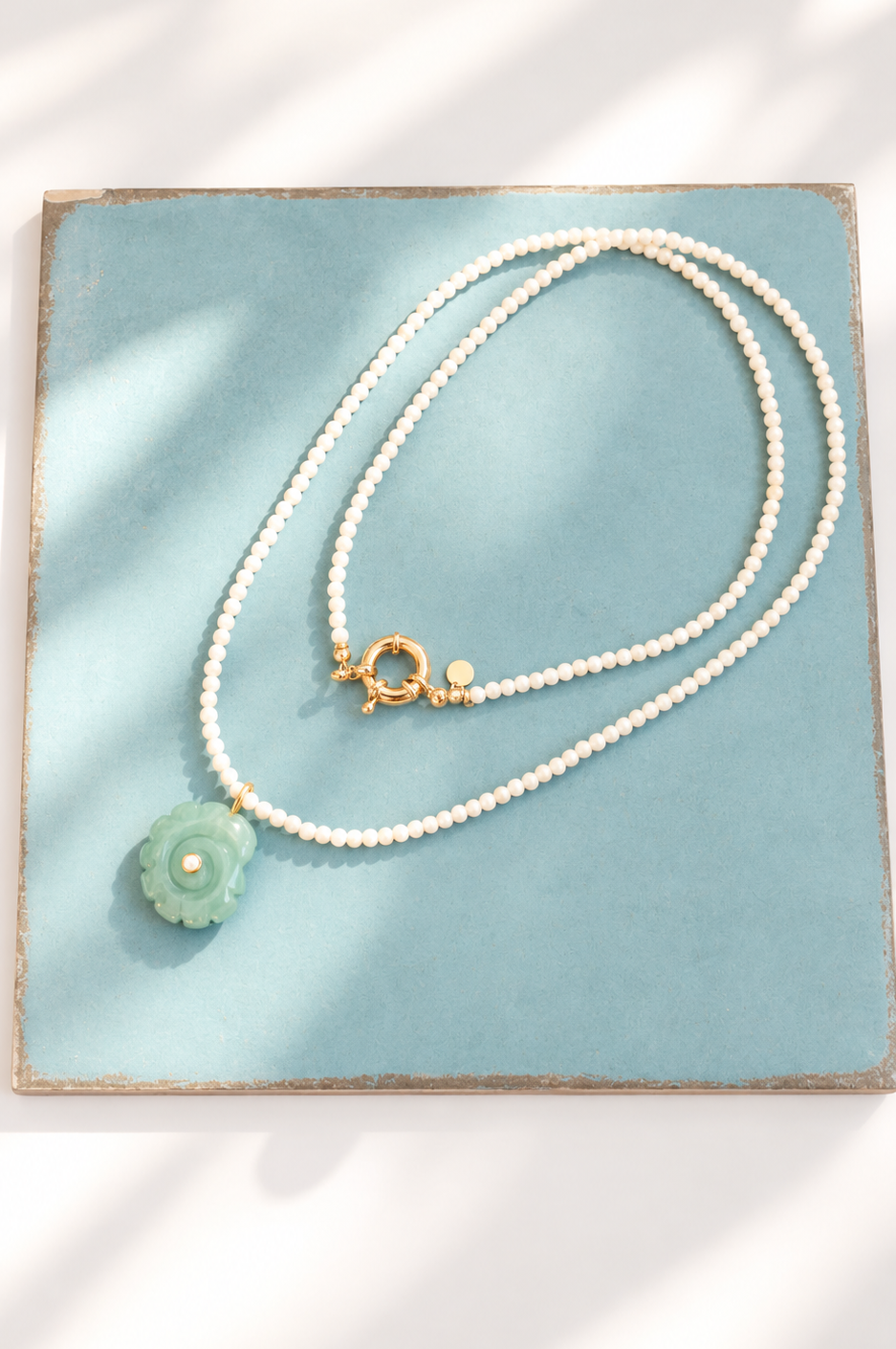 LouLu Necklaces Green Aventurine Sardinia Charm Necklace