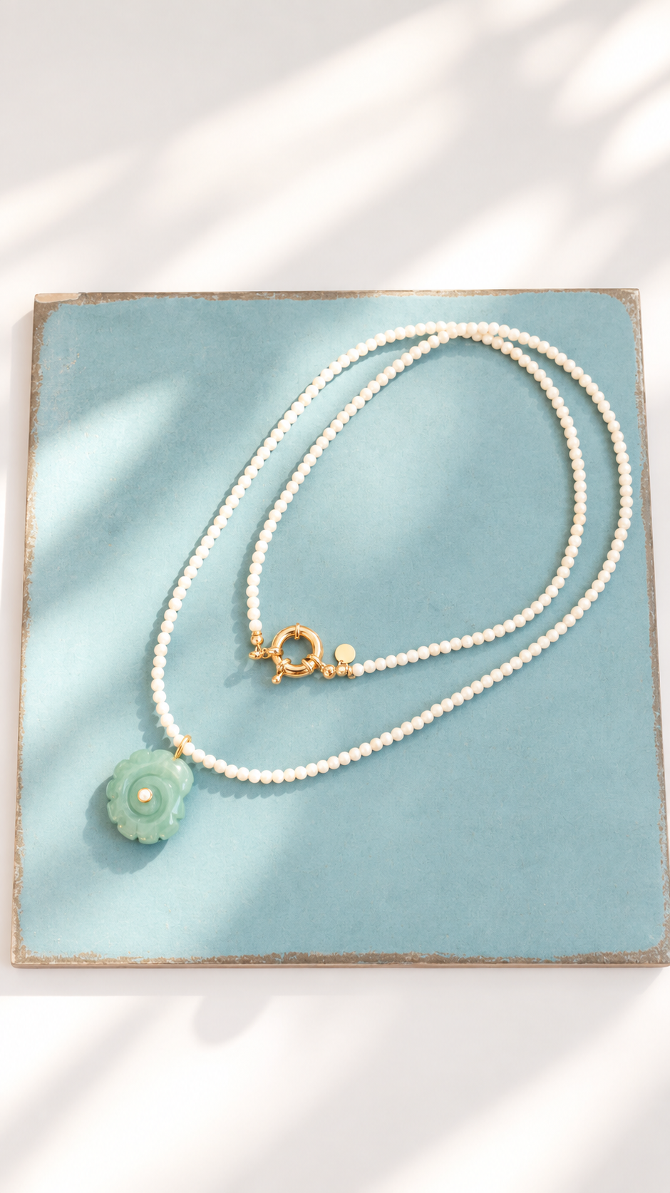 LouLu Necklaces Green Aventurine Sardinia Charm Necklace