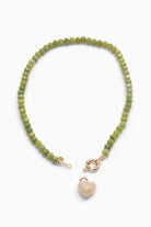 LouLu Necklaces Green & Oat Anna Heart Necklace