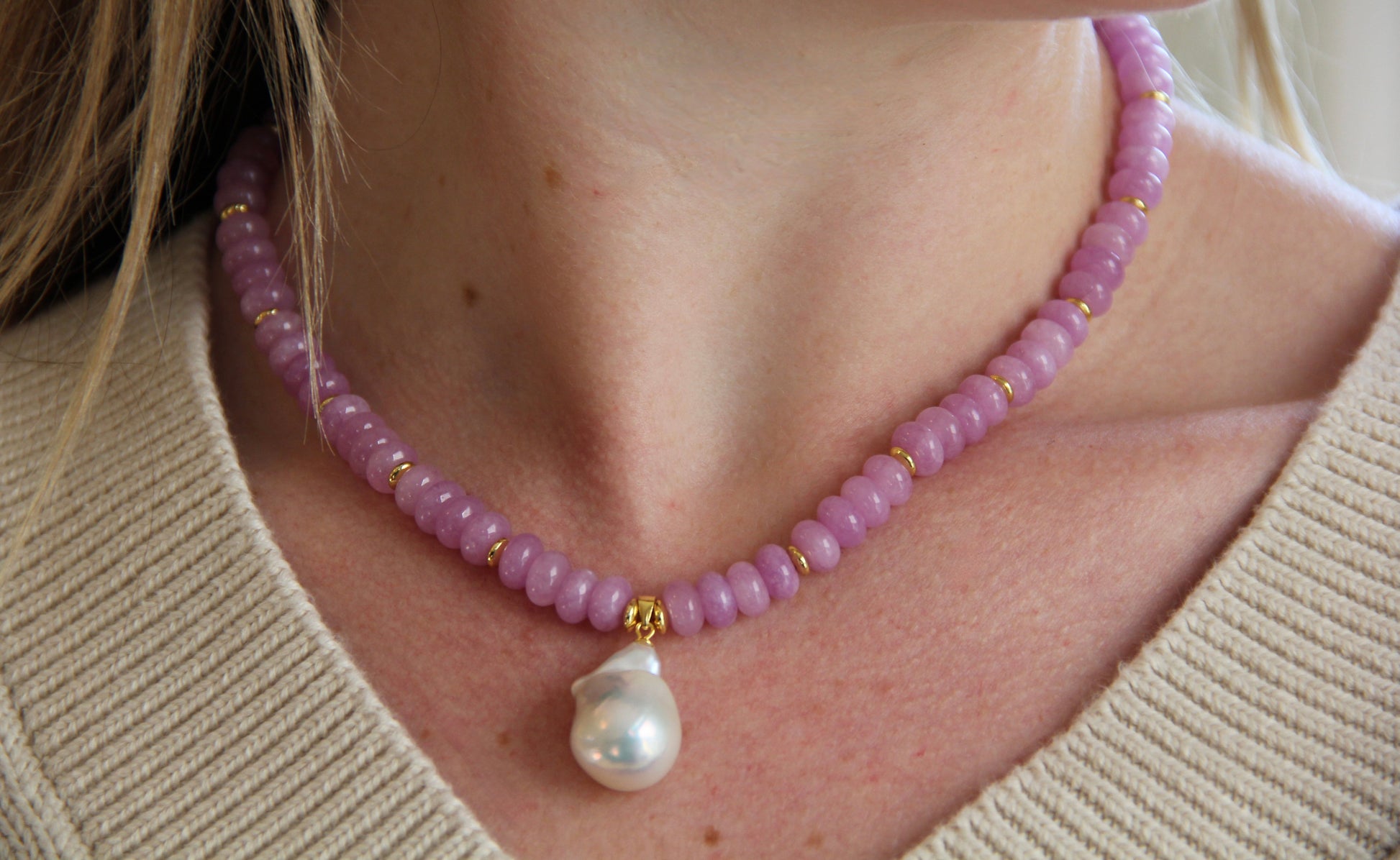 LouLu Necklaces Hallie Necklace in Lilac