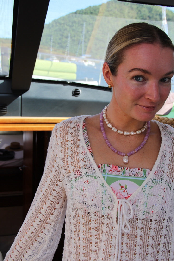 LouLu Necklaces Hallie Necklace in Lilac