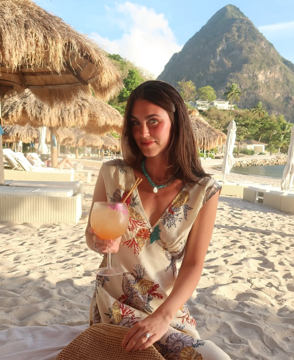 LouLu Necklaces Katama Turquoise & Pearl Coin Necklace