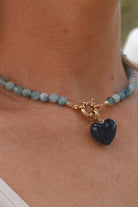 LouLu Necklaces Light Blue & Sapphire Anna Heart Necklace - Love Colors!