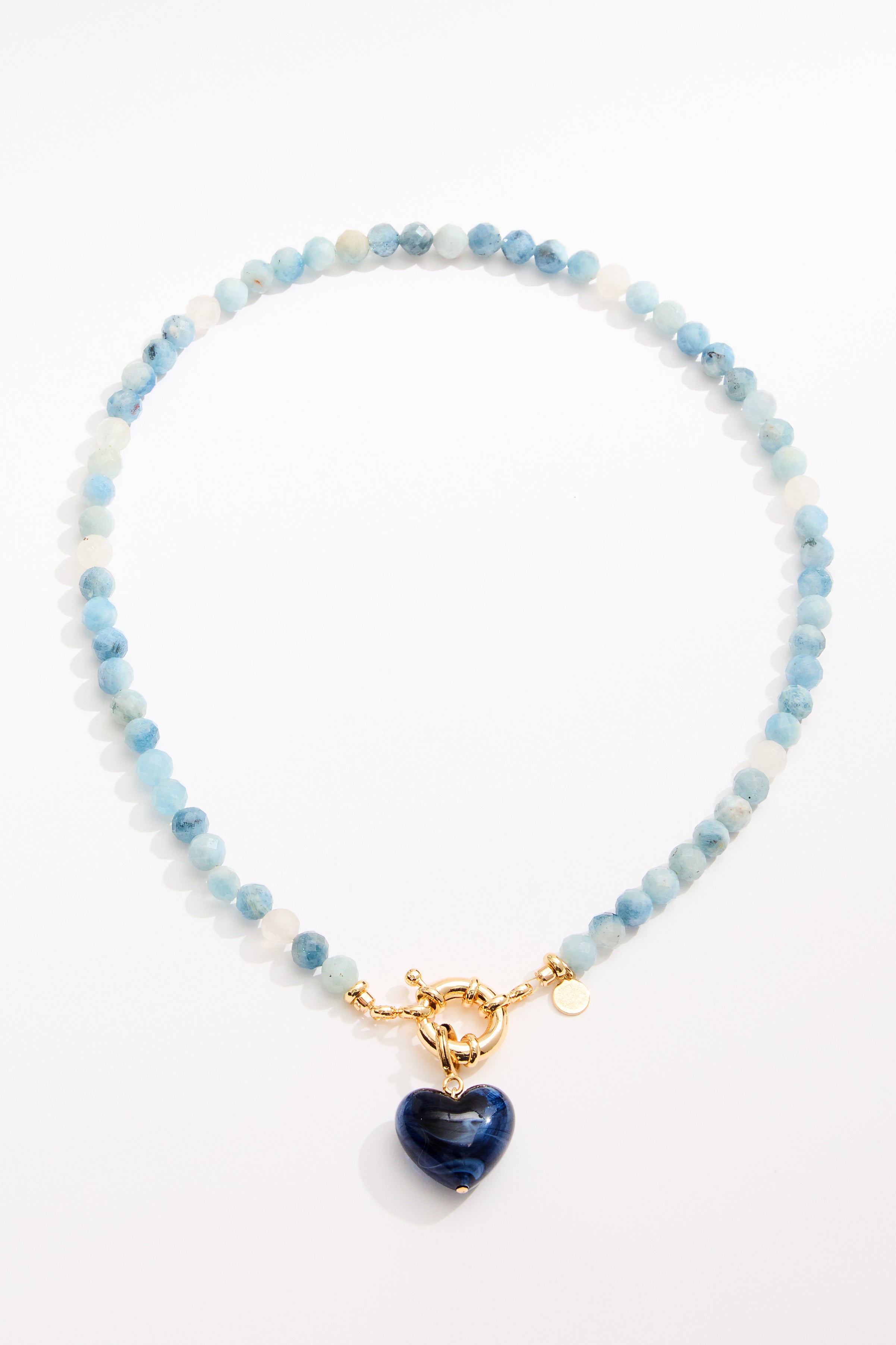 LouLu Necklaces Light Blue & Sapphire Anna Heart Necklace - New Colors